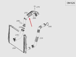 Mercedes W205 C200d Turbo Borusu Komple | BSG 60-725-037