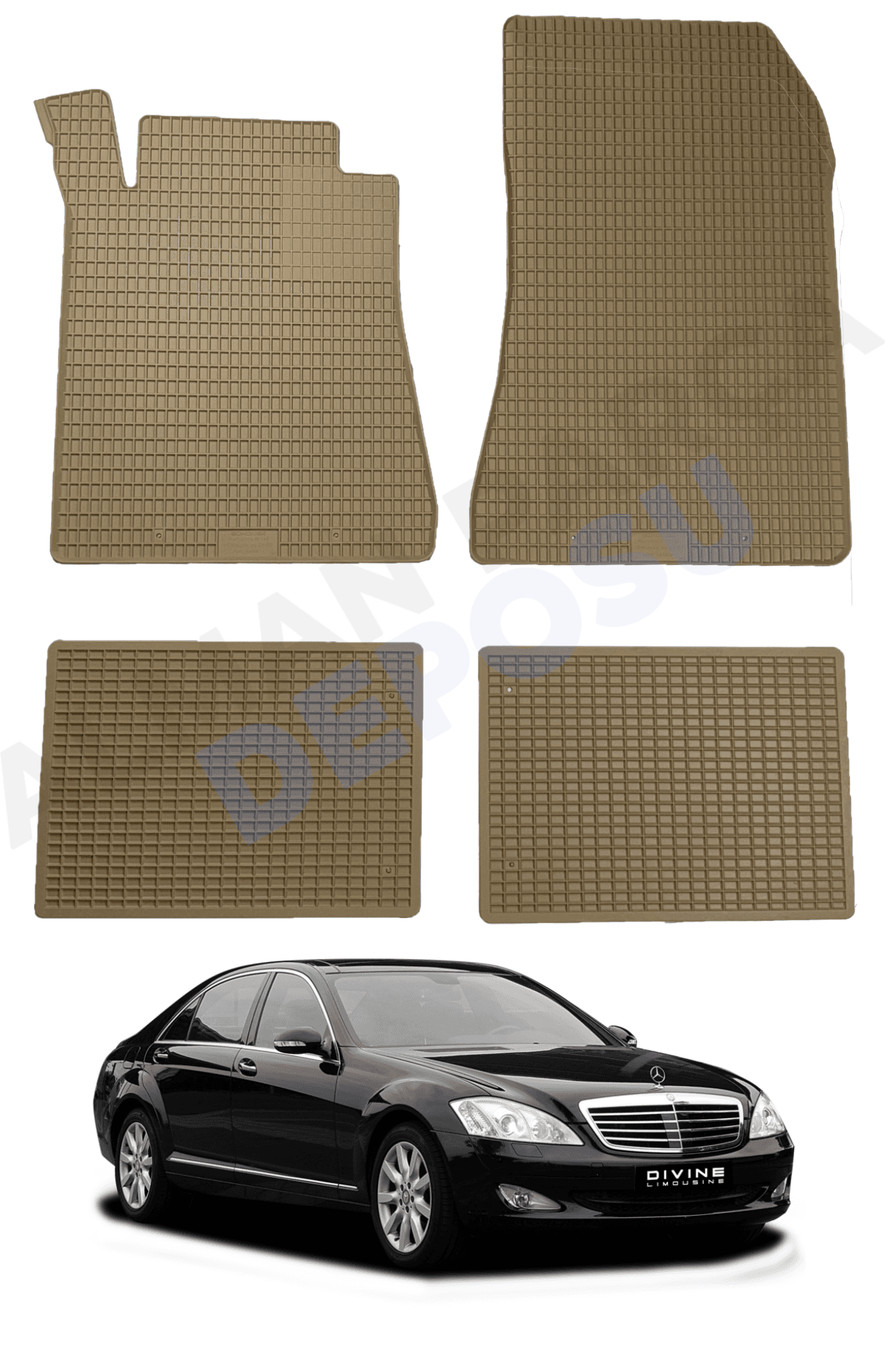 Mercedes S Serisi 2006-2013 W221 Lastik Paspas Bej Koku Yapmaz Orijinal Kesim Schönek