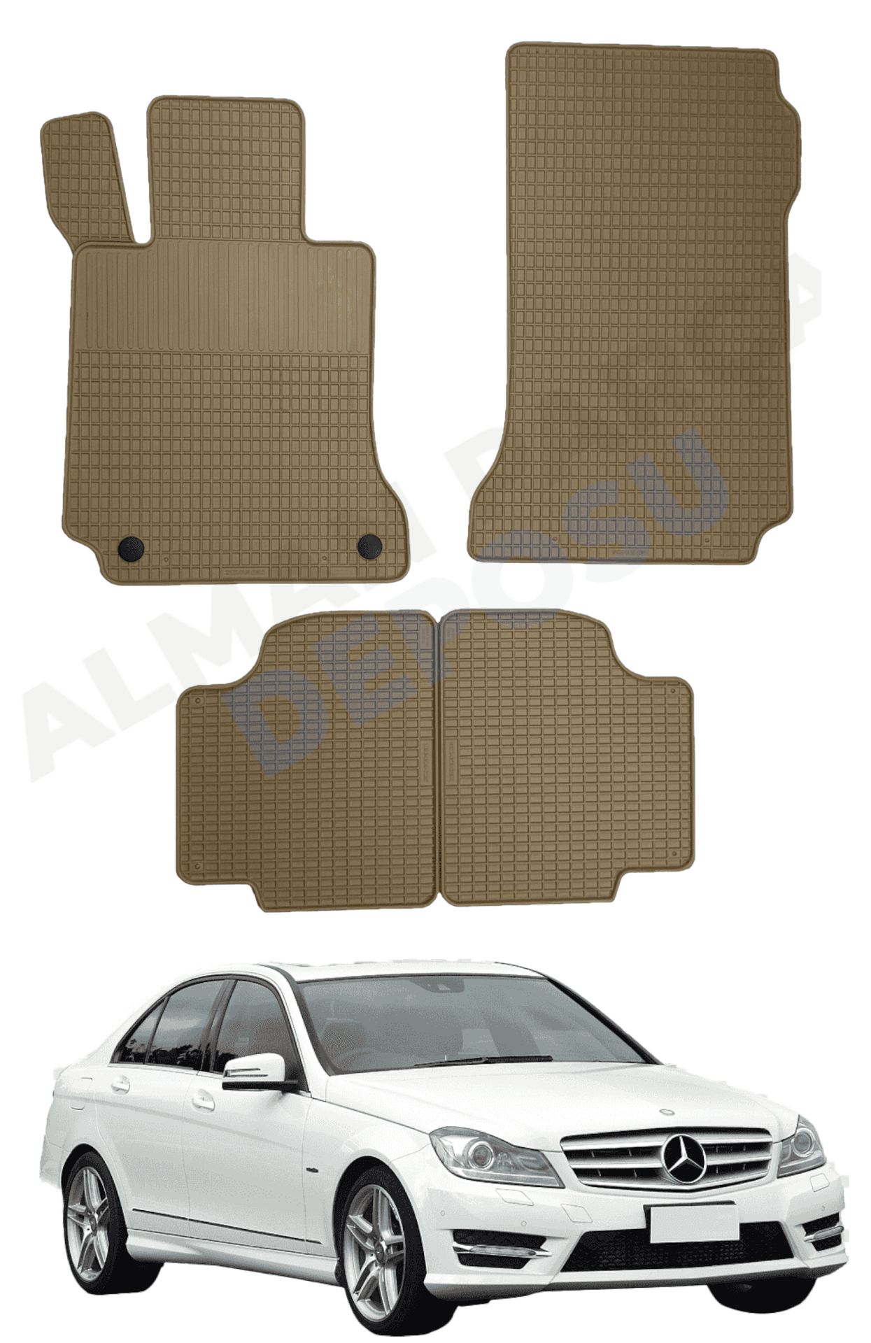 Mercedes C Serisi 2007-2013 W204 Lastik Paspas Bej Koku Yapmaz Orijinal Kesim Schönek