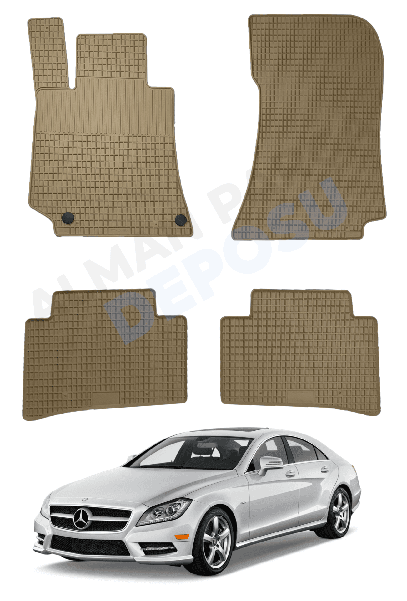 Mercedes CLS Serisi 2011-2017 W218 Lastik Paspas Bej Koku Yapmaz Orijinal Kesim Schönek