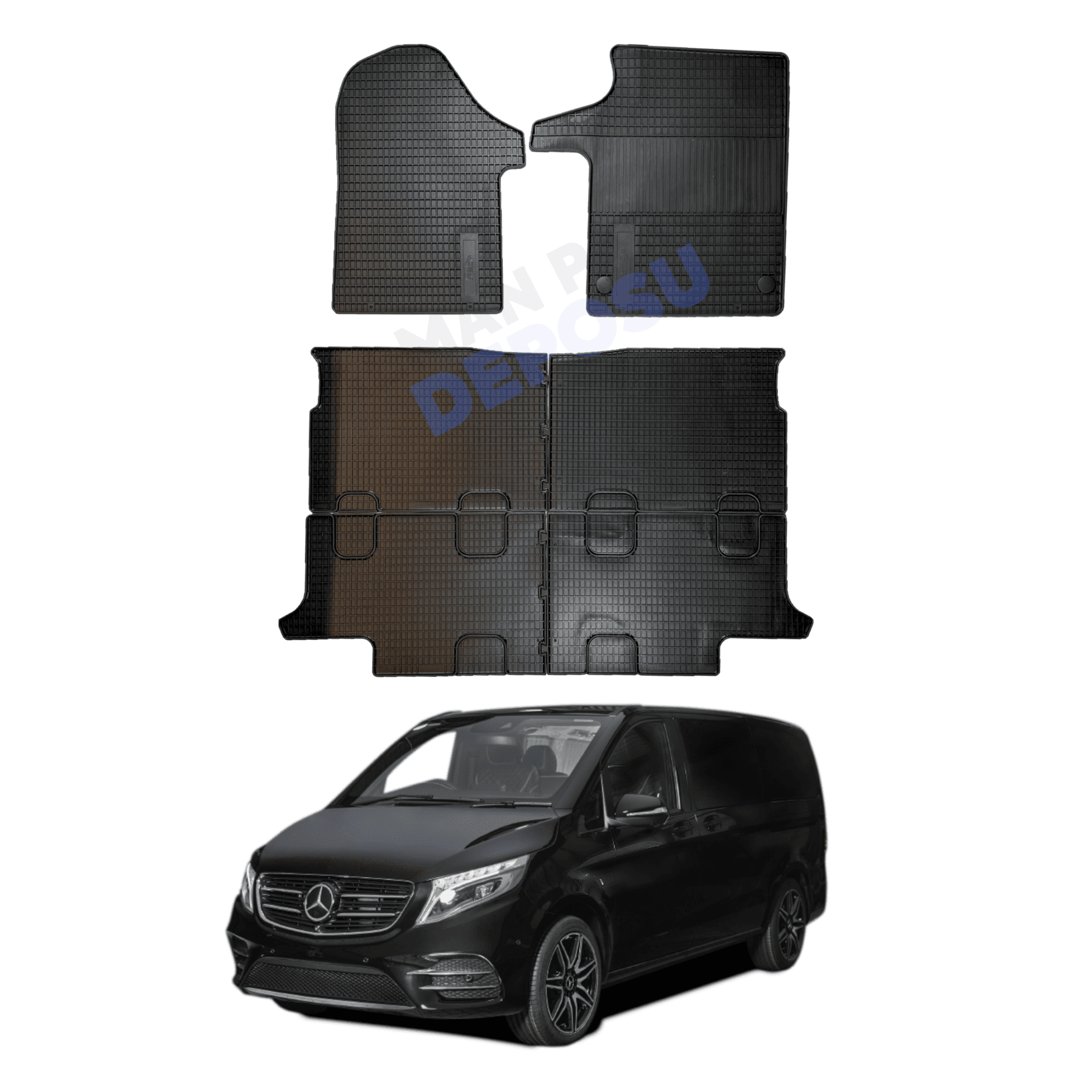 Mercedes W447 Lastik Paspas Siyah 6 Parça Koku Yapmaz Orijinal Kesim Schönek