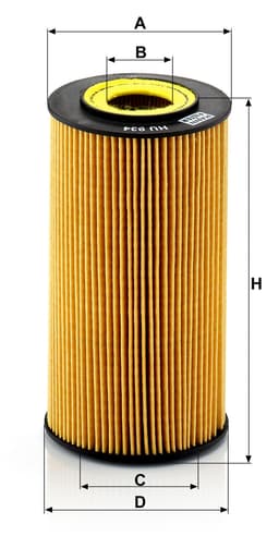 Mercedes M Serisi W163 1997-2005 ML 400 CDI OM628 Yağ Filtresi | MANN HU934X