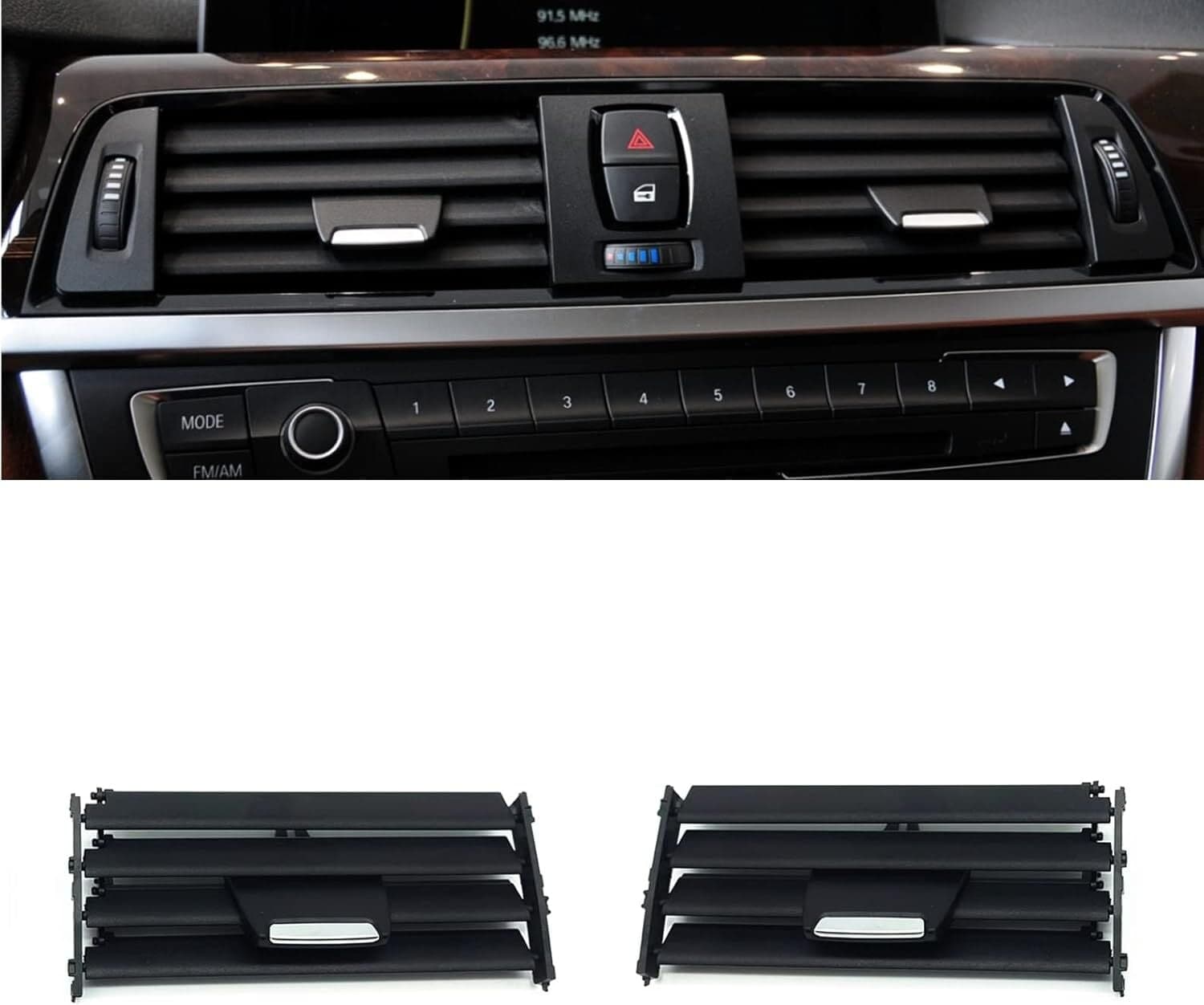 BMW 3 Serisi F30 Ön Orta Kalorifer Izgarası Siyah | ITHAL 64229218552