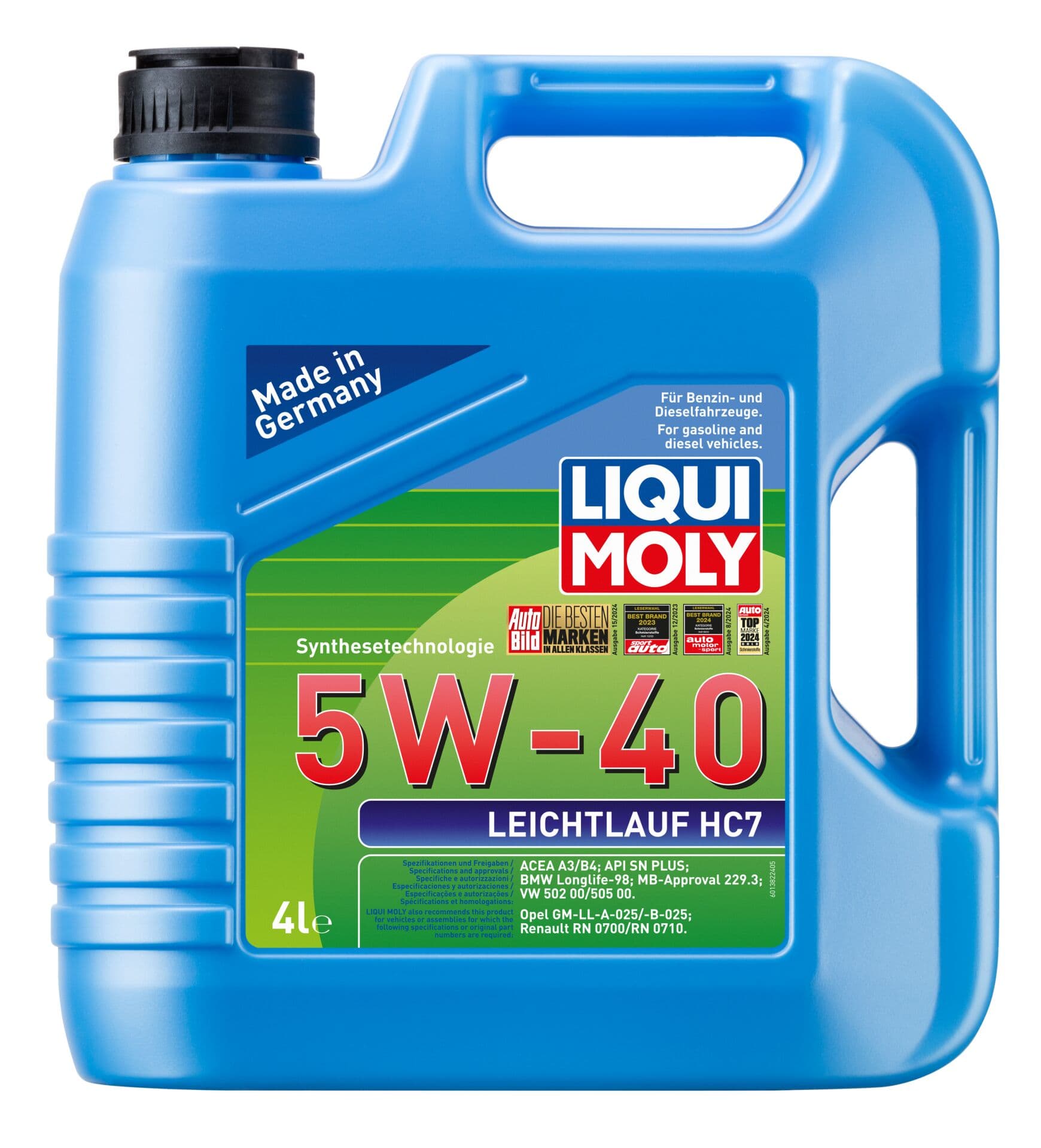 Liqui Moly Leichtlauf HC7 5W40 Motor Yağı 4 Litre | LQM-1382
