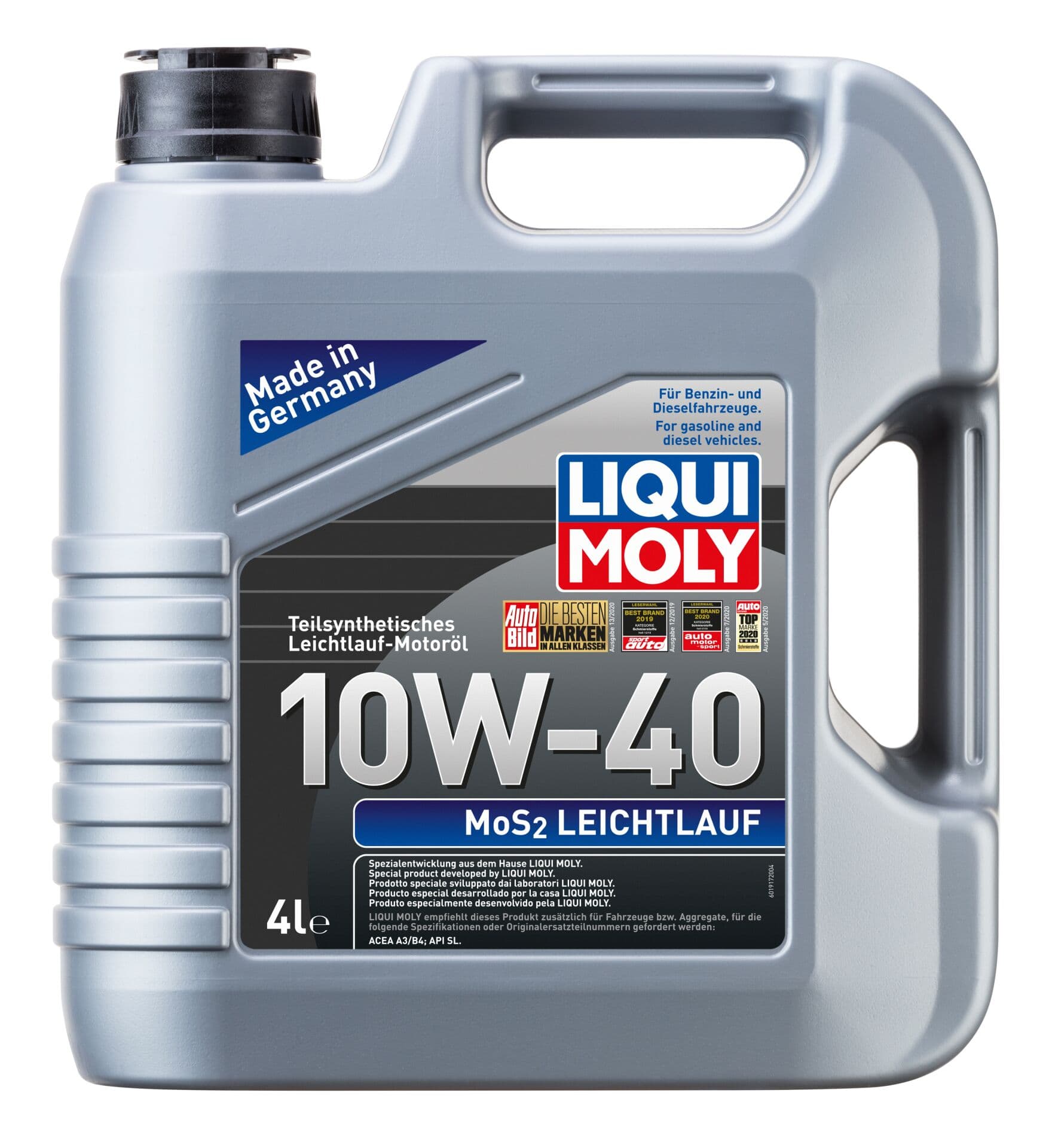 Liqui Moly MoS2 Leichtlauf 10W40 Motor Yağı 4 Litre | LQM-6948