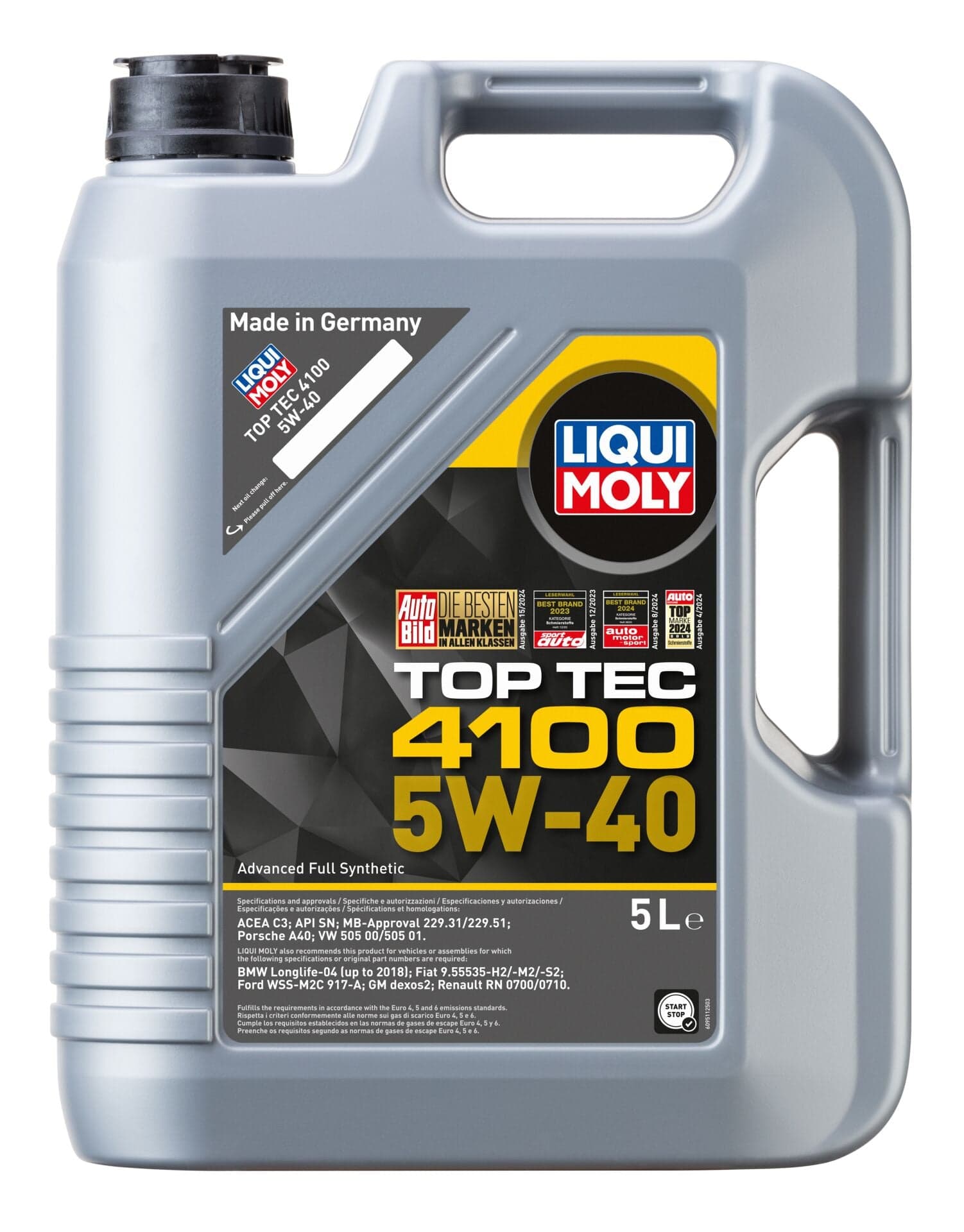Liqui Moly Top Tec 4100 5W40 Motor Yağı 5 Litre | LQM-9511
