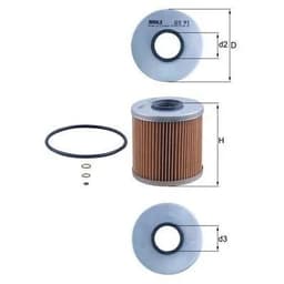 BMW 3 Serisi E36 318i M43 Yağ Filtresi | MAHLE OX 91D