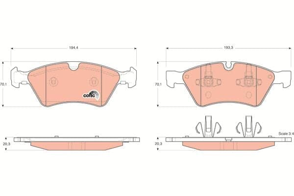Mercedes M Serisi W164 ML 280 CDI OM642 Ön Fren Balatası | TRW GDB1642