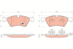 Mercedes GL Serisi X164 GL 350 CDI BlueEFFICIENCY OM642 Ön Fren Balatası | TRW GDB1642