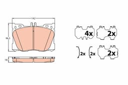 Mercedes E Serisi W213 E 300 EQ Boost M274 Ön Fren Balatası | TRW GDB2150