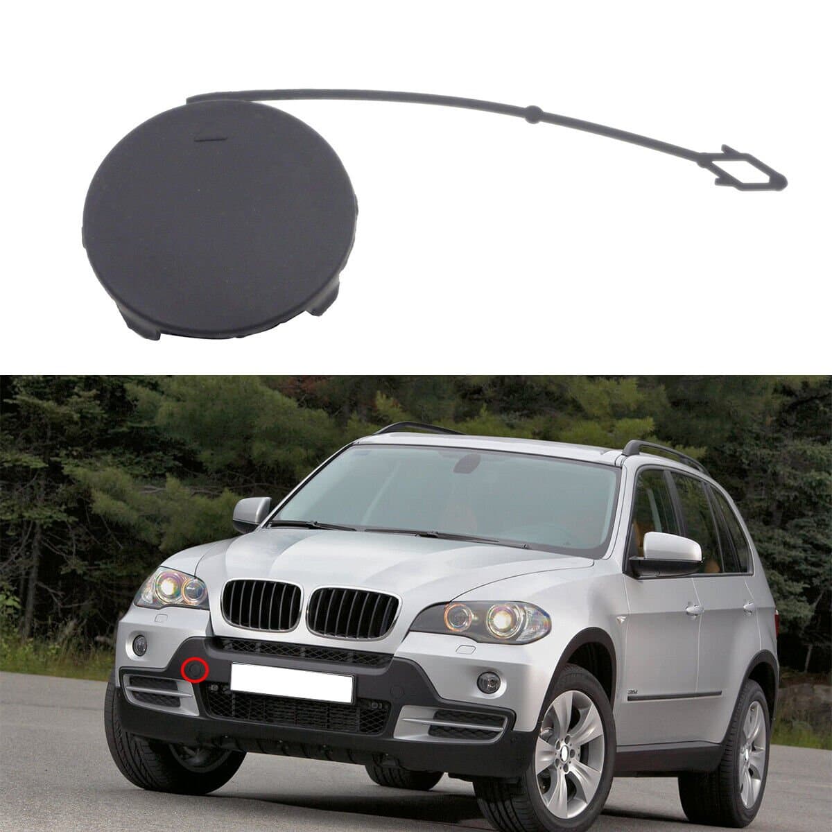 BMW X5 Serisi E70 Tampon Çeki Demiri Kapağı Ön Sağ 2007-10 | 51117159590