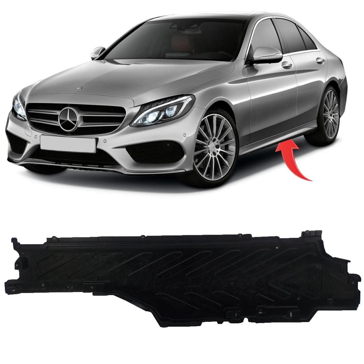 Mercedes C Serisi W205 Taban Alt Muhafazası Sol (Keçeli Oem Kalite) | ITHAL A2056841900