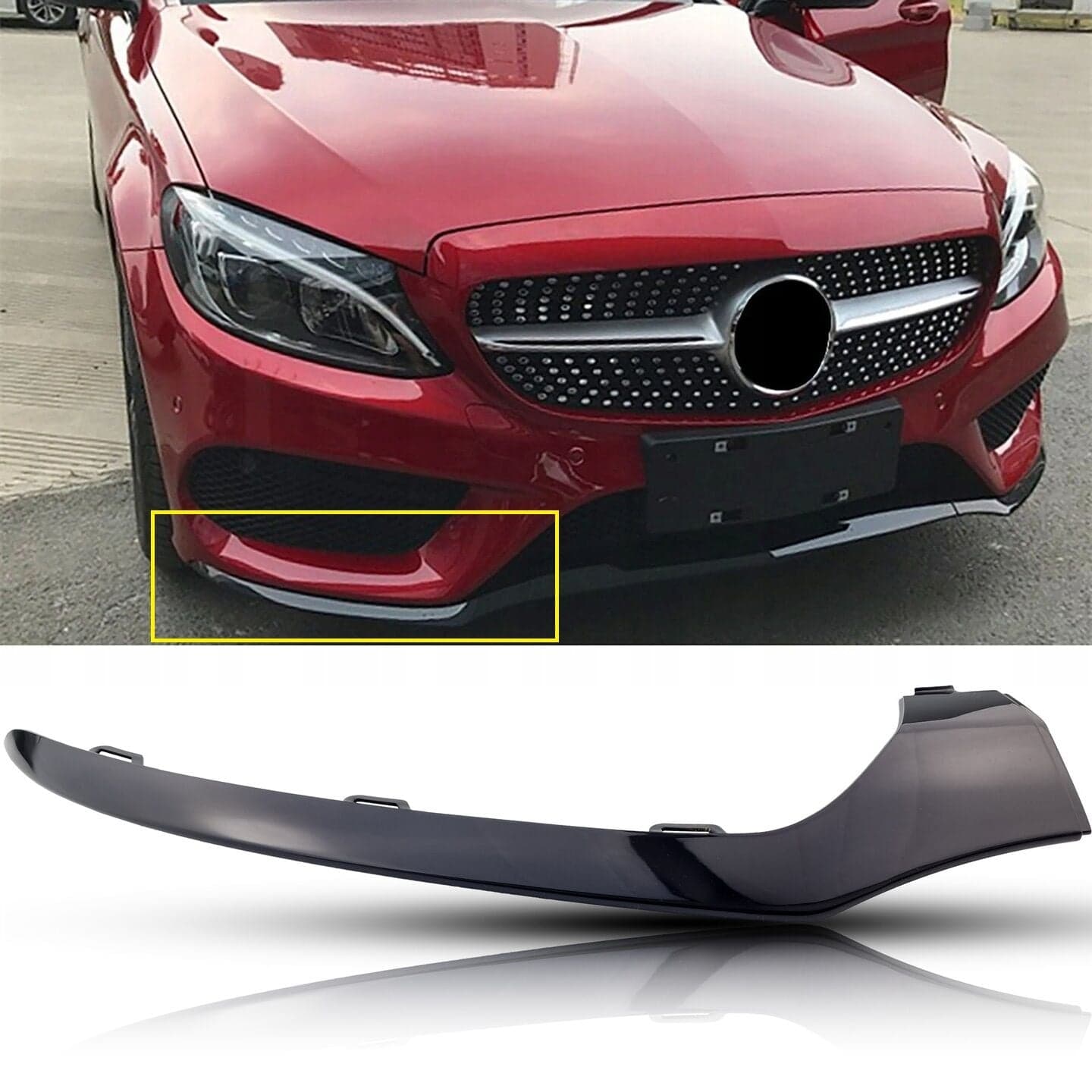 Mercedes C Serisi W205 Ön Tampon Nikelajı Sağ Siyah | ITHAL A2058852600