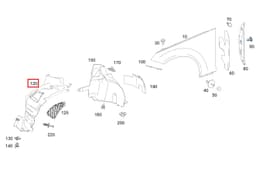 Mercedes E Serisi Coupe W207 Önün Önü Sağ Çamurluk Davlumbazı | İTHAL A2076901730