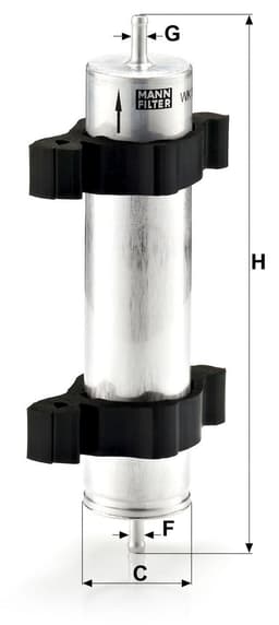 BMW 3 Serisi E46, E46/5 318 d/td M47 Yakıt Filtresi | MANN WK 521/2