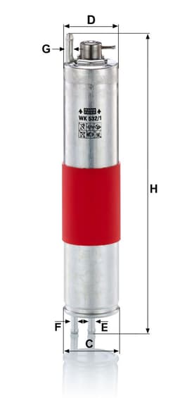 BMW 3 Serisi E46/5 318 ti compact N42 N46 Yakıt Filtresi | MANN WK 532/1