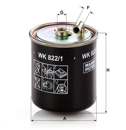 Mercedes M Serisi W163 1997-2005 ML 270 CDI OM612 Yakıt Filtresi | MANN WK822/1